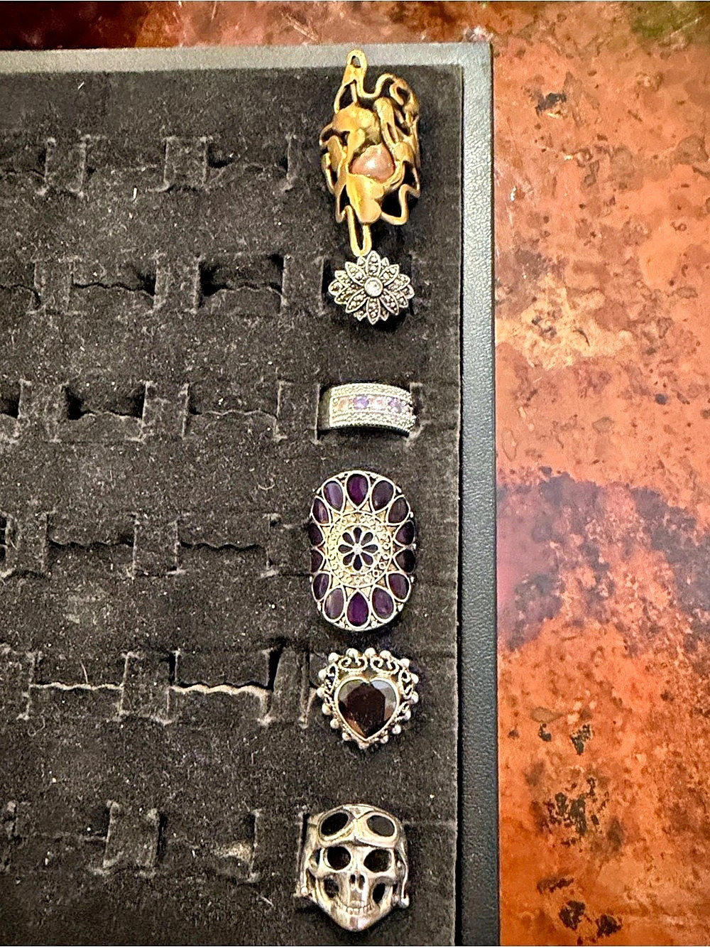 Mixed Metal Statement Ring Set
